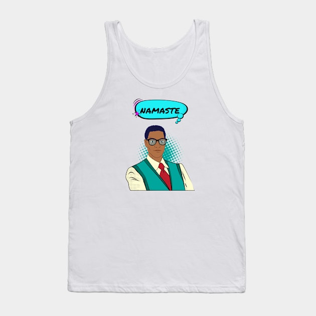 Namaste Man In Glasses Tank Top by DesignIndex